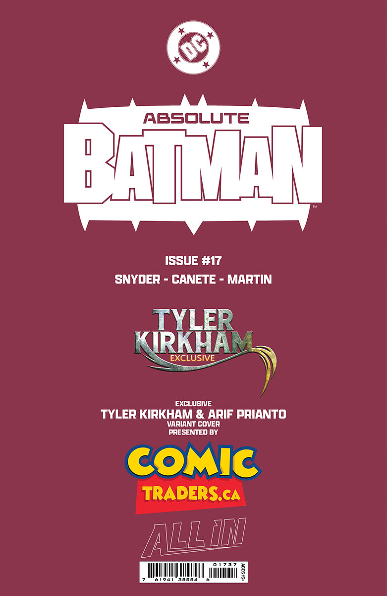 Absolute Batman #17 Tyler Kirkham Exclusive Var (02/18/2026)