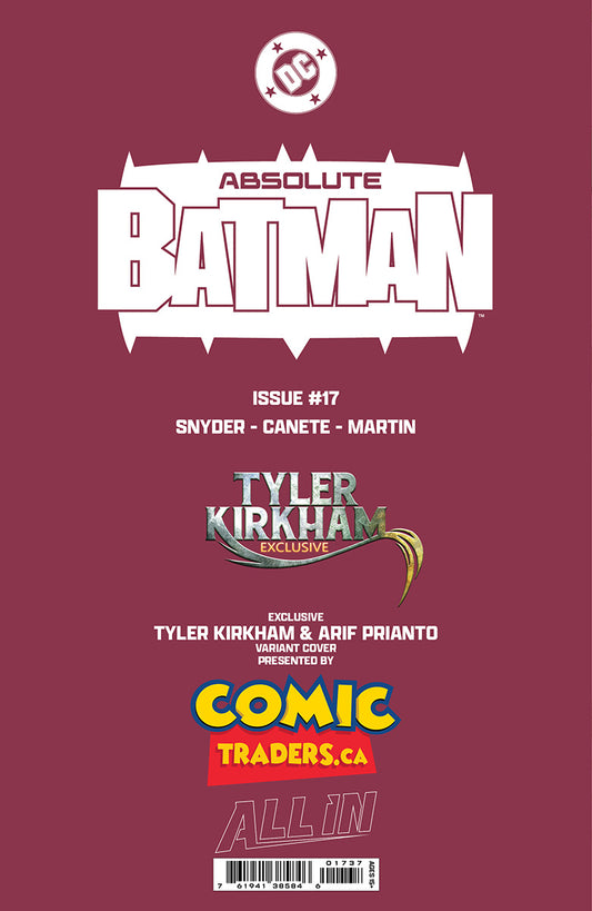 Absolute Batman #17 Tyler Kirkham Exclusive Var (02/18/2026)
