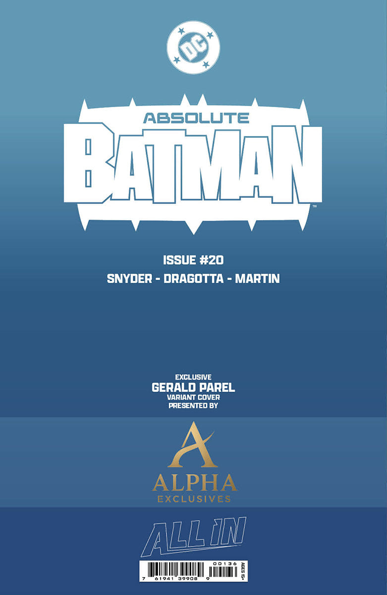 ABSOLUTE BATMAN #20 GERALD PAREL EXCLUSIVE VIRGIN VAR (05/13/2026)