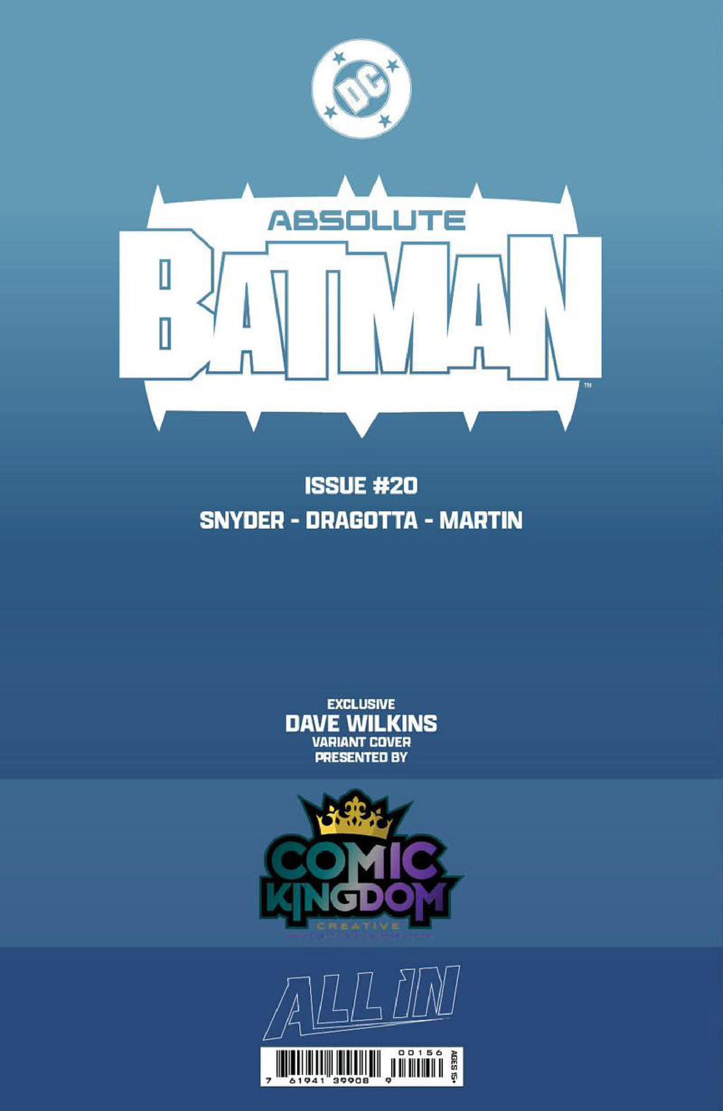 ABSOLUTE BATMAN #20 DAVE WILKINS EXCLUSIVE VAR (05/13/2026)