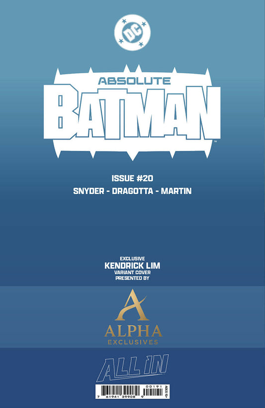 ABSOLUTE BATMAN #20 KENDRICK LIM EXCLUSIVE VIRGIN VAR (05/13/2026)