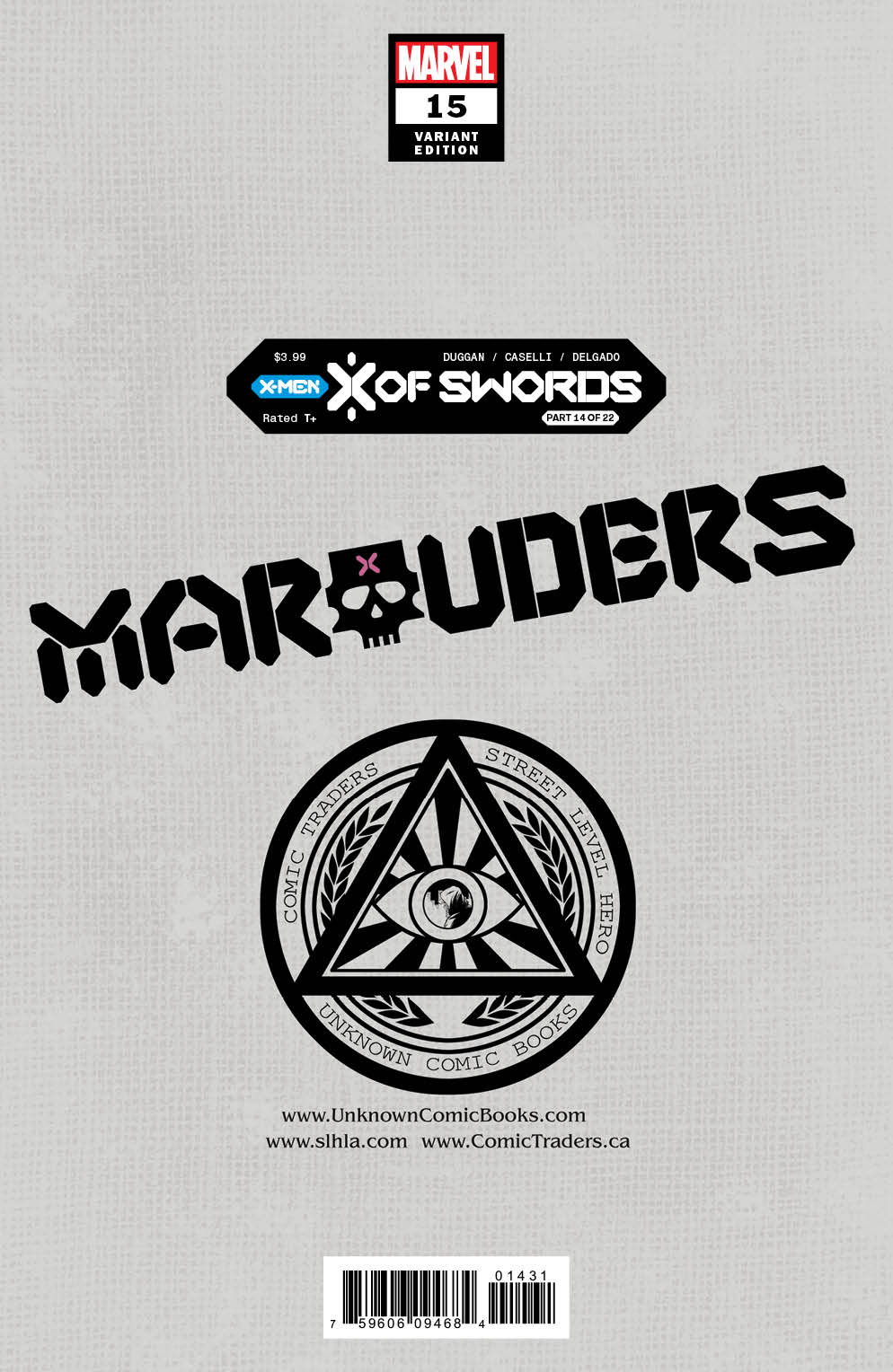Marauders #15 Unknown Comic Dave Rapoza Exclusive Virgin Var Xos (11/11/2020)