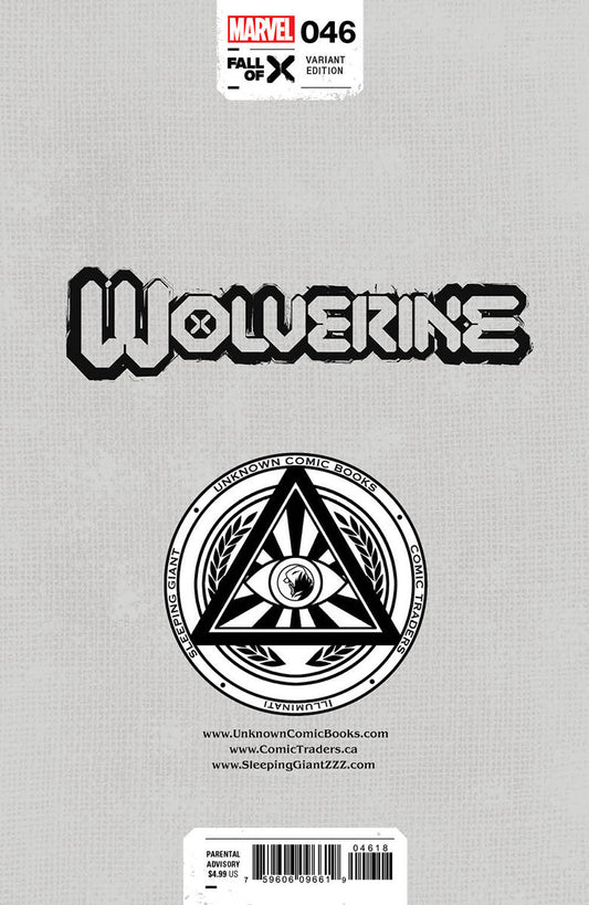 Wolverine 46 Unknown Comics Mico Suayan Exclusive Virgin Var [03/27/2024]