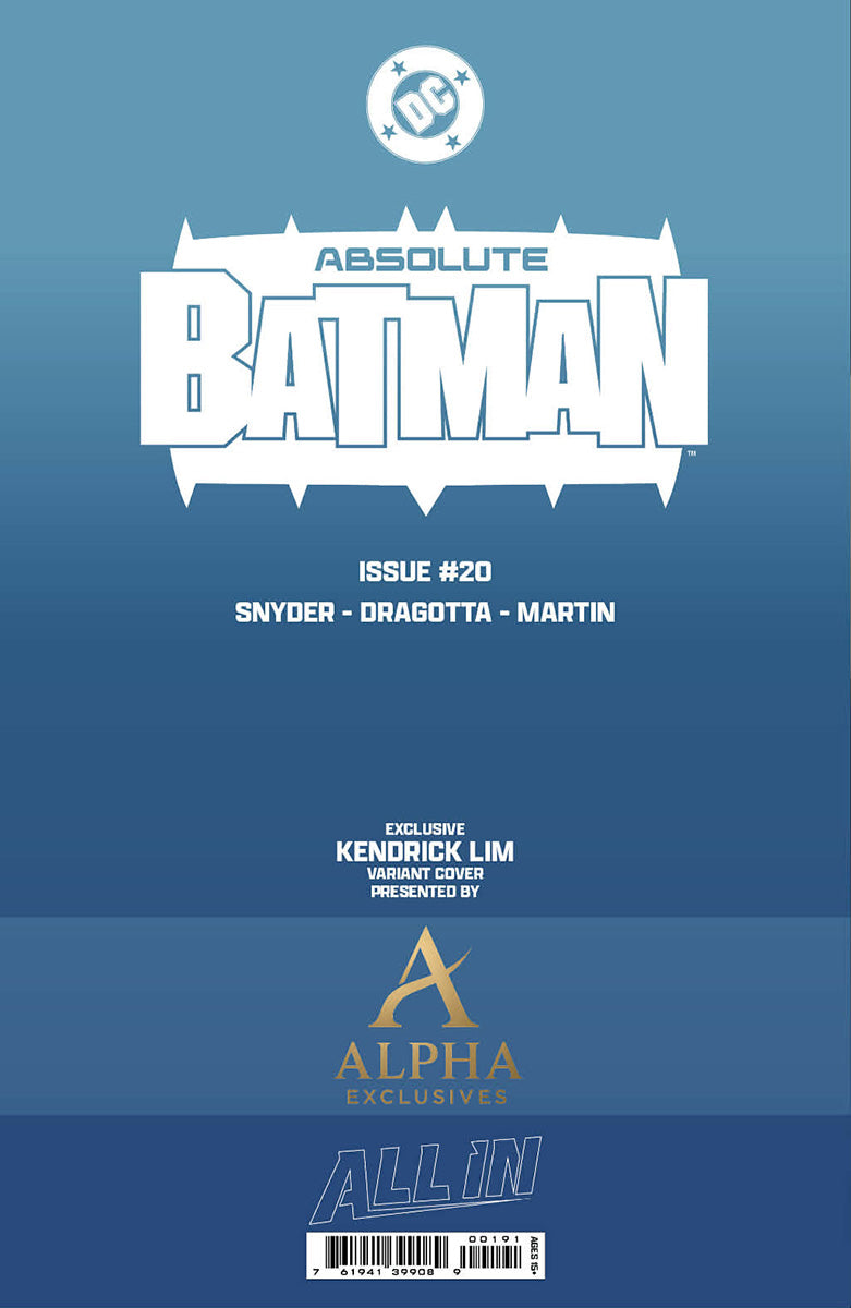 ABSOLUTE BATMAN #20 KENDRICK LIM EXCLUSIVE VIRGIN VAR (05/13/2026)