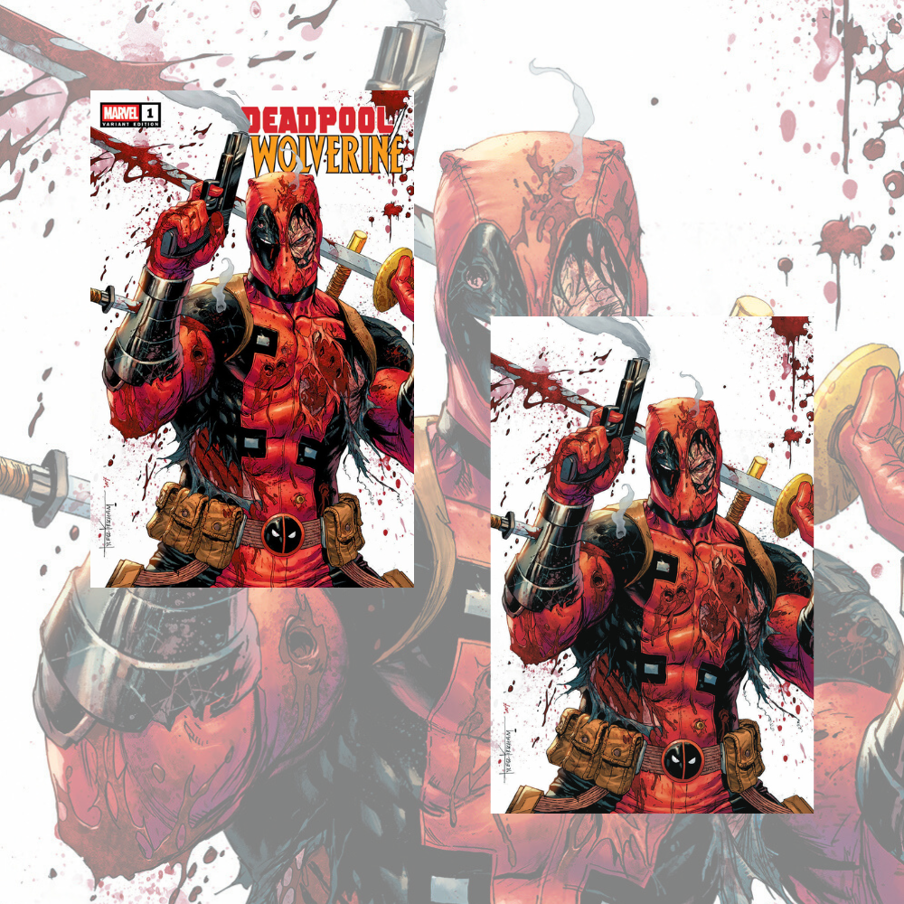 Deadpool Wolverine #1 Tyler Kirkham Exclusive Battle Damage [2 PACK]